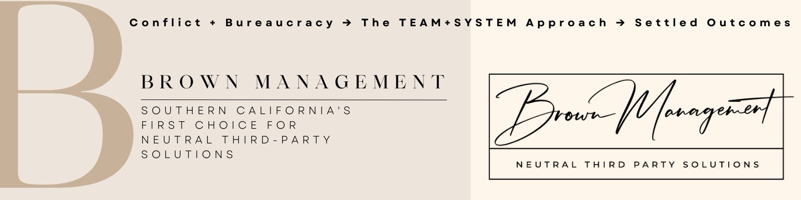 Brown Management Brand Identity: B Monogram, Tagline, and Signature Logo
