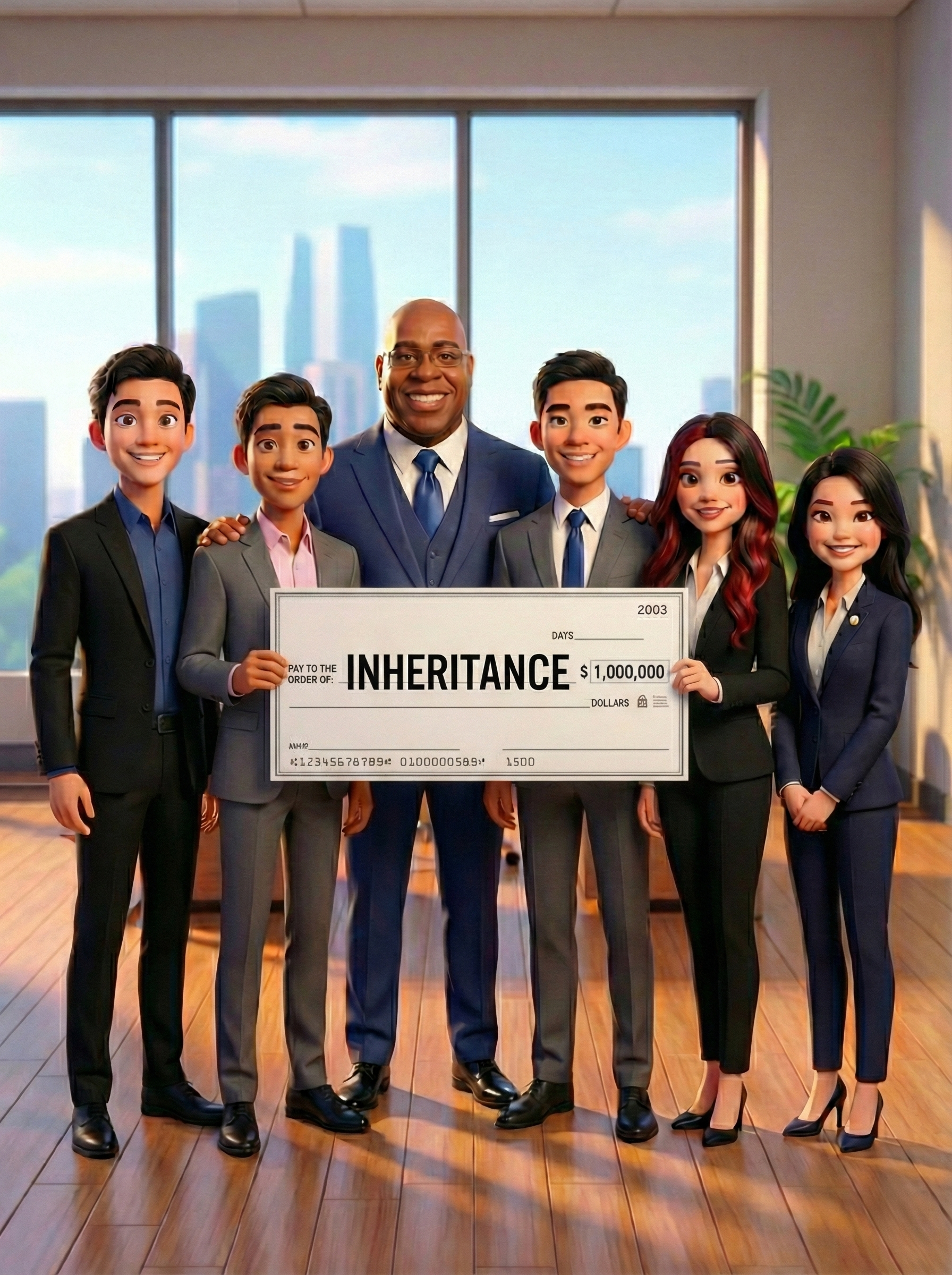 Brown Management team with $1,000,000 inheritance check - This is what success looks like